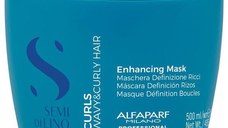 Masca pentru Par Cret sau Ondulat - Alfaparf Milano Semi di Lino Enchancing Mask Curls Wavy & Curly Hair, 500 ml