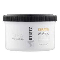 Masca restaurare cu keratina pentru par deteriorat Keratin Elea Professional Artisto, 490 ml - 1