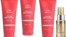 Oferta Black Friday 2025: 3 x Balsam pentru Par Vopsit cu Fir Subtire/Normal - Wella Professionals Invigo Color Brilliance Fine/Normal, 200 ml + Ulei Reconstructiv, 30 ml