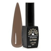 Oja semipermanenta  Black Elite, Global Fashion 8 ml, Maro 306 - 1