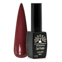 Oja semipermanenta Black Elite, Global Fashion 8 ml, Rosu bordo 172 - 1