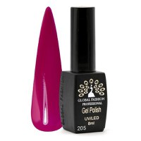 Oja semipermanenta Black Elite, Global Fashion 8 ml, Roz 205 - 1