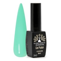 Oja semipermanenta  Black Elite, Global Fashion 8 ml, Verde 262 - 1