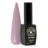Oja semipermanenta, Global Fashion, Black Elite, 8 ml, Roz 119 - 1