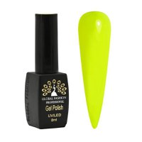 Oja semipermanenta, Global Fashion, Luminous, fosforescenta, 8ml, Galben neon 01 - 1