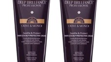 Pachet 2 x Crema de Protectie pentru Par si Scalp - CHI Farouk Deep Brilliance Olive & Monoi Soothe & Protect Hair & Scalp Protective Cream, 177ml