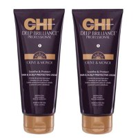 Pachet 2 x Crema de Protectie pentru Par si Scalp - CHI Farouk Deep Brilliance Olive &amp; Monoi Soothe &amp; Protect Hair &amp; Scalp Protective Cream, 177ml - 1