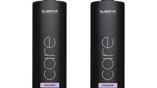 Pachet 2 x Sampon cu Reflexe Argintii pentru Neutralizarea Tonurilor Galbene - Subrina Professional Care Colour Silver Shampoo for Blond, Grey and Bleached Hair, 1000 ml