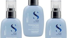 Pachet 3 x Crema Leave-in Densificatoare - Alfaparf Milano Semi di Lino Density Thickening Leave-in Cream, 125 ml