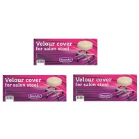Pachet 3 x Husa din Velur pentru Protectia Scaunelor din Salon Beautyfor, alb - 1