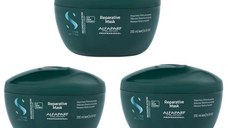 Pachet 3 x Masca de Reconstructie Par Deteriorat de la Mediu la Gros - Alfaparf Milano Semi Di Lino Reconstruction Reparative Mask A - Z Bond Complex, 200 ml