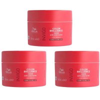 Pachet 3 x Masca pentru Par Vopsit cu Fir Gros - Wella Professionals Invigo Color Brilliance Coarse, 150 ml - 1