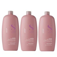 Pachet 3 x Sampon Hidratant pentru Par Uscat - Alfaparf Milano Semi Di Lino Moisture Nutritive Low Shampoo, 1000 ml - 1