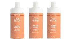 Pachet 3 x Sampon Intens Nutritiv pentru Par Uscat si Deteriorat - Wella Professionals Invigo Nutri-Enrich, 1000 ml