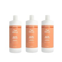 Pachet 3 x Sampon Intens Nutritiv pentru Par Uscat si Deteriorat - Wella Professionals Invigo Nutri-Enrich, 1000 ml - 1