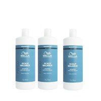 Pachet 3 x Sampon pentru Curatare Profunda pentru Scalp Gras - Wella Professionals Invigo Scalp Balance Deep Cleansing, 1000 ml - 1