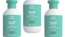 Pachet 3 x Sampon pentru Par Lipsit de Volum - Wella Professionals Invigo Volume Boost, 300 ml
