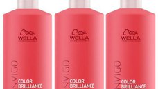 Pachet 3 x Sampon pentru Par Vopsit, Fin sau Normal - Wella Professionals Invigo Color Brilliance Color Protection Shampoo Fine/Normal Hair, 500ml