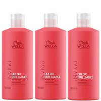 Pachet 3 x Sampon pentru Par Vopsit, Fin sau Normal - Wella Professionals Invigo Color Brilliance Color Protection Shampoo Fine/Normal Hair, 500ml - 1