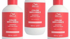 Pachet 3 x Sampon pentru Par Vopsit Fir Subtire/Normal - Wella Professionals Invigo Color Brilliance Fine/Normal, 300 ml