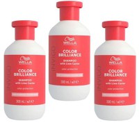 Pachet 3 x Sampon pentru Par Vopsit Fir Subtire/Normal - Wella Professionals Invigo Color Brilliance Fine/Normal, 300 ml - 1