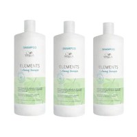 Pachet 3  x Sampon Vegan pentru Scalp Uscat si Sensibil - Wella Professionals Elements Calming Shampoo, 1000 ml - 1