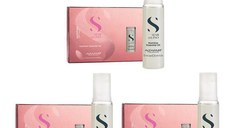 Pachet 3 x Ser Tratament de Hidratare Pentru Par Uscat - Alfaparf Milano Semi Di Lino Moisture Nutritive Essential Oil, 6 fiole x 13 ml