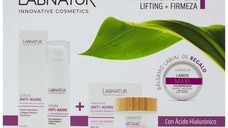 Pachet Cosmetic pentru Lifting si Fermitate - LabNatur Anti-Aging Lifting + Firming: Crema 50 ml, Serum 30 ml, Balsam Buze 15 ml