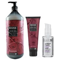 Pachet cu Efect de Protectie pentru Culoarea Parului - Black Professional Line Rouge Color Lock: Sampon 1000 ml, Masca de par 250 ml, Cristale Lichide 100 ml - 1