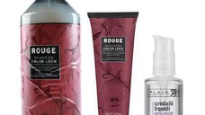 Pachet cu Efect de Protectie pentru Culoarea Parului - Black Professional Line Rouge Color Lock: Sampon 1000 ml, Masca de par 250 ml, Cristale Lichide 100 ml
