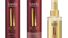 Pachet cu Ulei de Argan - Londa Professional Velvet Oil: Sampon 250 ml, Balsam 250 ml, Ulei de Argan 30 ml