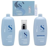 Pachet Densificator - Alfaparf Milano Semi di Lino Density Thickening: Sampon 1000 ml, Balsam 1000 ml, Crema Leave-in 125 ml, Lotiune 6 x 13 ml - 1
