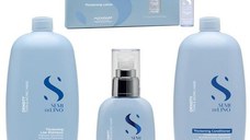 Pachet Densificator - Alfaparf Milano Semi di Lino Density Thickening: Sampon 1000 ml, Balsam 1000 ml, Crema Leave-in 125 ml, Lotiune 6 x 13 ml