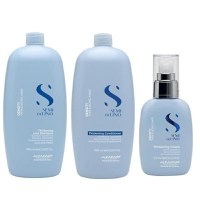 Pachet Densificator - Alfaparf Milano Semi di Lino Density Thickening: Sampon 1000 ml, Balsam 1000 ml, Crema Leave-in 125 ml - 1