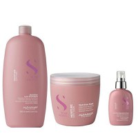 Pachet Hidratant Alfaparf Milano Semi Di Lino Moisture - Sampon 1000 ml; Masca 500 ml; Fluid Tratament 125 ml - 1