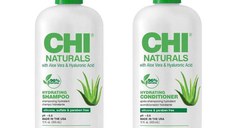 Pachet Hidratant cu Aloe Vera si Acid Hialuronic - CHI Naturals Hydrating: Sampon 355 ml, Balsam 355 ml