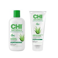 Pachet Hidratant cu Aloe Vera si Acid Hialuronic - CHI Naturals Hydrating: Sampon 355 ml, Masca 177 ml - 1