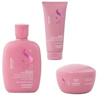 Pachet Hidratant pentru Par Uscat - Alfaparf Milano Semi Di Lino Moisture Nutritive: Sampon 250 ml, Balsam 200 ml, Masca 200 ml - 1
