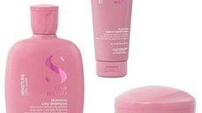 Pachet Hidratant pentru Par Uscat - Alfaparf Milano Semi Di Lino Moisture Nutritive: Sampon 250 ml, Balsam 200 ml, Masca 200 ml