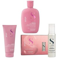 Pachet Hidratant pentru Par Uscat - Alfaparf Milano Semi Di Lino Moisture Nutritive: Sampon 250 ml, Balsam 200 ml, Ser 6 fiole x 13 ml - 1