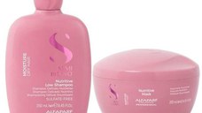 Pachet Hidratant pentru Par Uscat - Alfaparf Milano Semi Di Lino Moisture Nutritive: Sampon 250 ml, Masca 200 ml