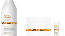 Pachet Hidratant pentru Par Uscat - Milk Shake Moisture & More: Sampon, 1000 ml + Lotiune, 12 fiole x 12 ml