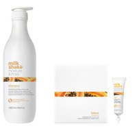 Pachet Hidratant pentru Par Uscat - Milk Shake Moisture &amp; More: Sampon, 1000 ml + Lotiune, 12 fiole x 12 ml - 1