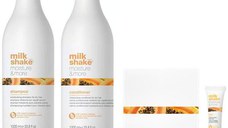 Pachet Hidratare Intensiva pentru Par Uscat - Milk Shake Moisture & More: Sampon, 1000 ml + Balsam, 1000 ml + Lotiune, 12 fiole x 12 ml