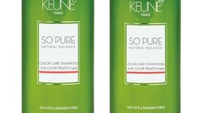 Pachet Keune So Pure Color Care 1000 ml - Sampon si Balsam