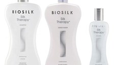 Pachet Nutritiv - Biosilk Farouk Silk Therapy: Sampon 1006 ml, Balsam 1006 ml, Tratament pentru Par 355 ml
