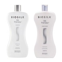 Pachet Nutritiv - Biosilk Farouk Silk Therapy: Sampon 1006 ml, Balsam 1006 ml - 1