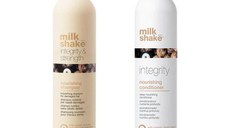 Pachet Nutritiv pentru Par Uscat si Deteriorat - Milk Shake Integrity & Nourishing: Sampon, 300 ml + Balsam, 300 ml