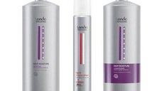 Pachet pentru Hidratare Londa Professional Deep Moisture - Sampon 1000 ml, Balsam 1000 ml, Spray cu Fixare Puternica, 500 ml