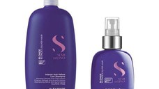 Pachet pentru Neutralizarea Tonurilor de Galben - Alfaparf Milano Semi di Lino Intense Anti-Yellow: Sampon 1000 ml, Spray 125 ml